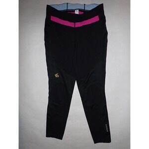 Opedix Women's Knee Support Compression Tights Black Pink Size Large